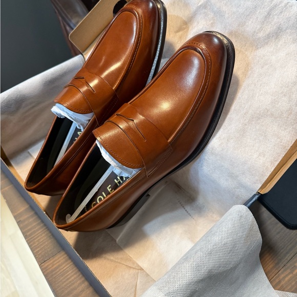 Cole Haan Brown Leather Loafers Sleek Slip-Ons main image 4